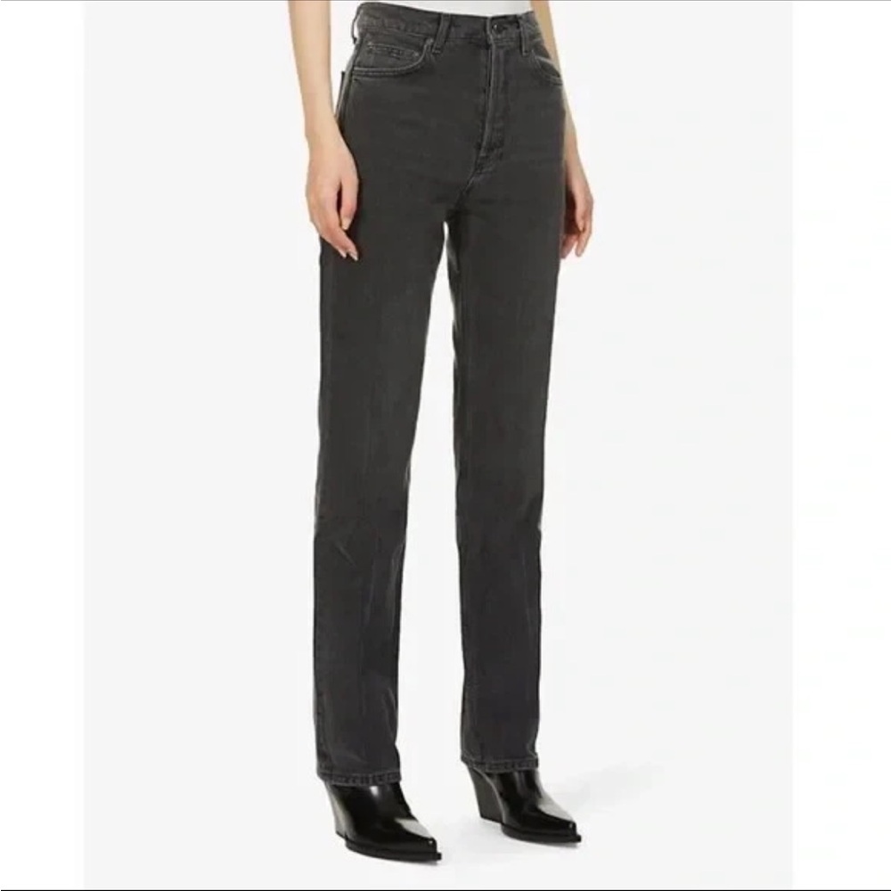 NWOT Reformation Cynthia Long Washed Black High-Waisted Jeans